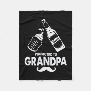 Father's Day Promoted To Grandpa Fleece Blanket
