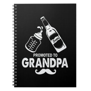 Father's Day Promoted To Grandpa Notebook