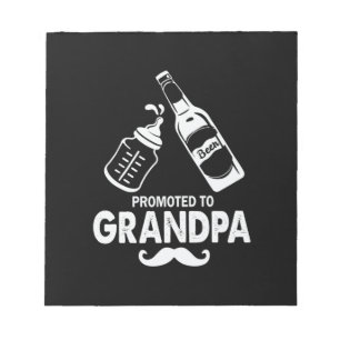 Father's Day Promoted To Grandpa Notepad