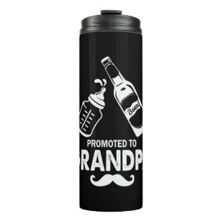 Father's Day Promoted To Grandpa Thermal Tumbler