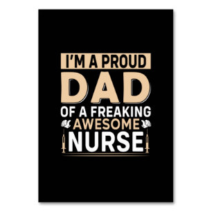 Father's Day Proud Dad Of A Nurse Table Number