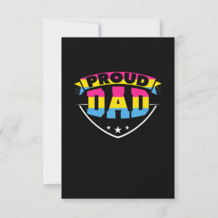 Father's Day Proud Dad Pansexual Daughter RSVP Card