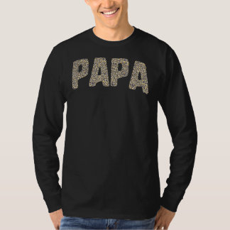 Fathers Day Proud Papa Grandpa Leopard Print Men D T-Shirt