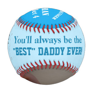 Father's Day Quadruplet Slugger Blue Baseball