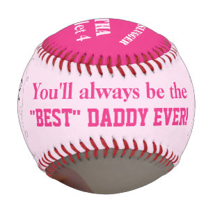 Father's Day Quadruplet Slugger Pink Baseball