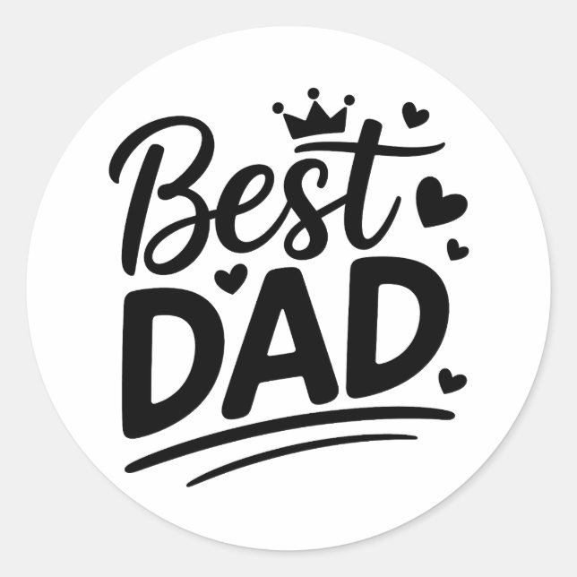 Father's Day Quote  Classic Round Sticker (Front)