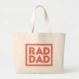 Father's Day - Rad Dad Large Tote Bag