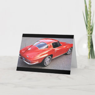 Father's Day Red Corvette Card