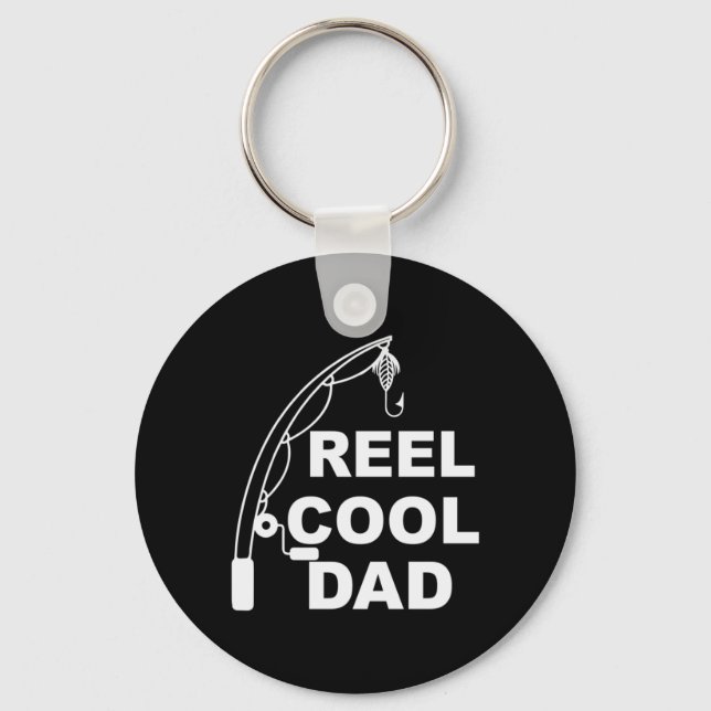 Father's Day Reel Cool Dad Key Ring (Front)