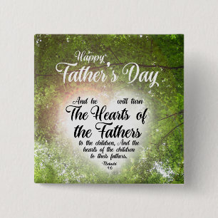 Father's Day Religious Christian Malachi 4:6 15 Cm Square Badge
