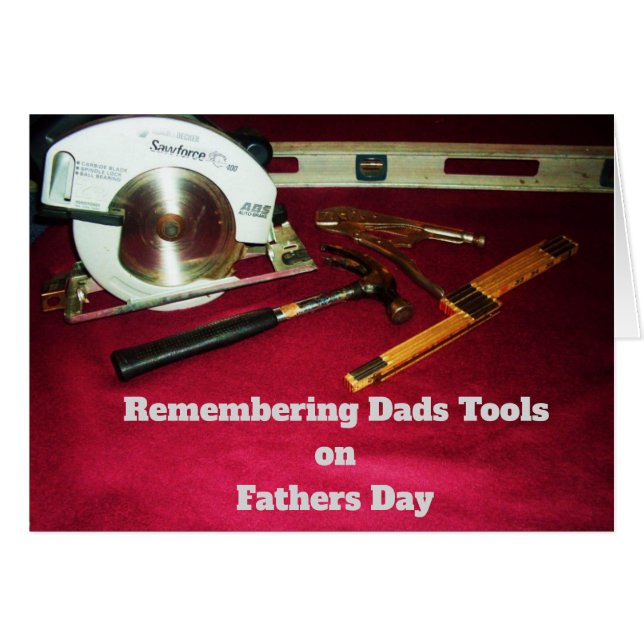 FATHERS DAY REMEMBERING DADS TOOLS card (Front Horizontal)