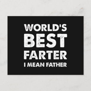 Father's Day Retro Dad World's Best Farter I Mean Enclosure Card