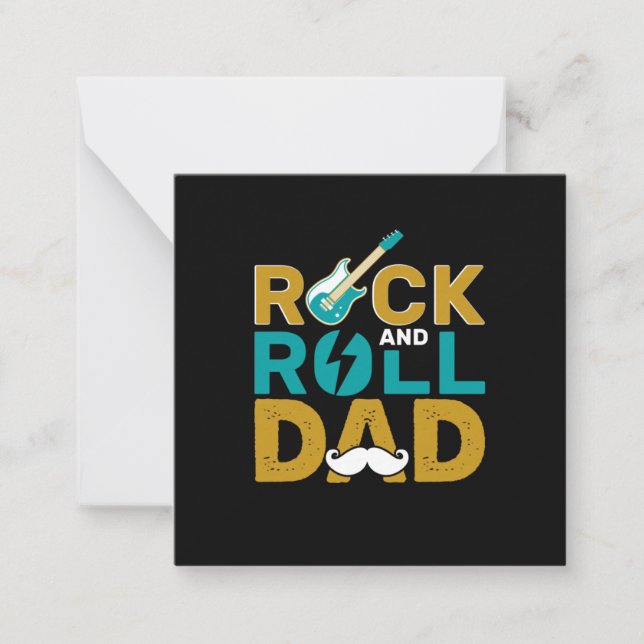 Father's Day Rock And Roll Dad Card (Front)