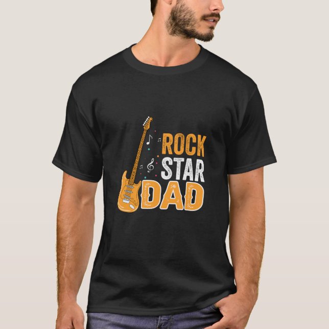 Father's Day Rock Star Dad T-Shirt (Front)