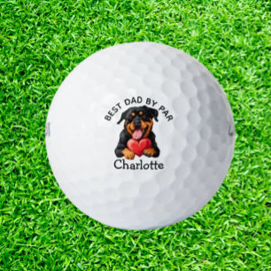 Fathers Day  Rottweiler Puppy  Golf Balls
