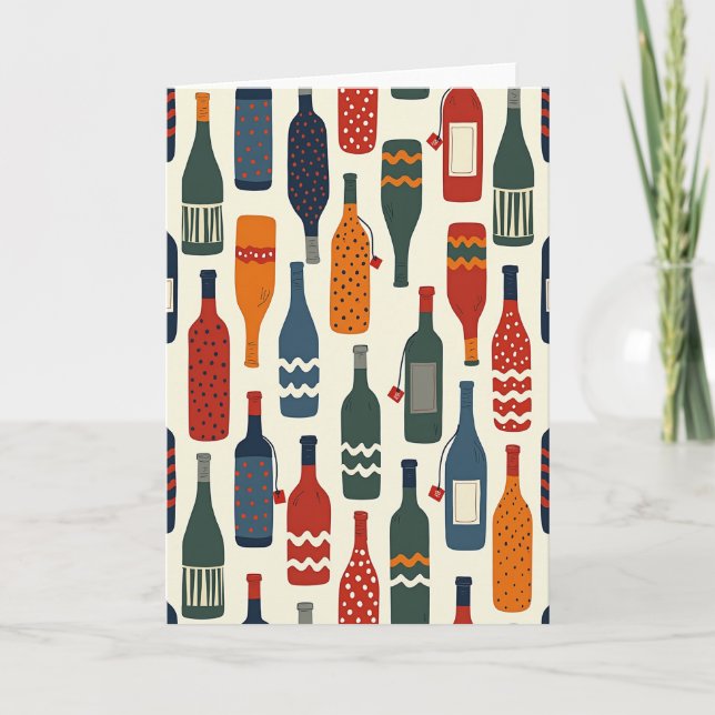 Fathers Day Rustic Drink Card (Front)