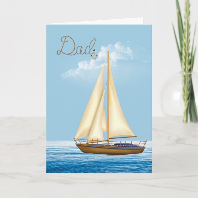 Father's Day Sailboat  Card (Front)
