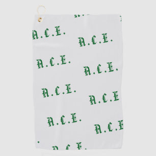 Fathers Day Scramble Golf Dad Old English Monogram Towel