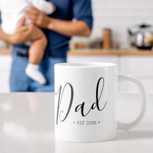 Father's Day Script Dad Personalised Large Coffee Mug