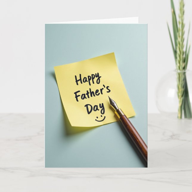 Fathers Day Script Smiles Card (Front)