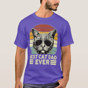 Fathers Day shirt Dad Men Vintage Best Cat Dad Eve