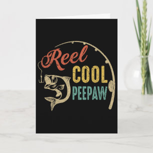 Fathers Day Shirt Vintage Fishing Reel Cool Bunnya Card