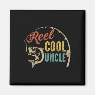 Father's Day Shirt Vintage Fishing Reel Cool Uncle Magnet