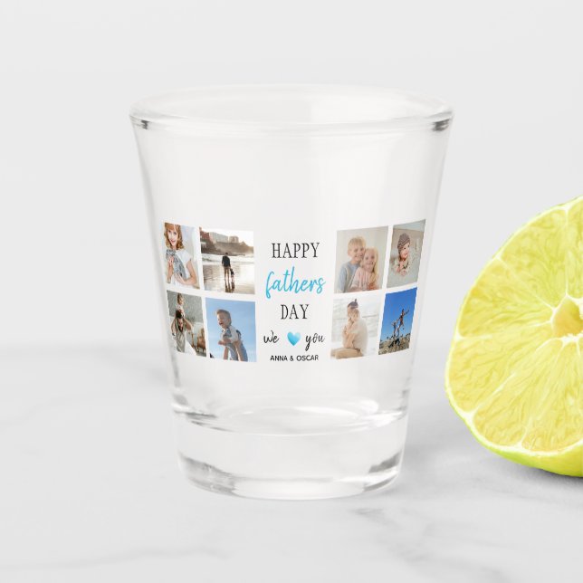 Father's Day Shot Glass | Personalised Photos (Front)