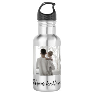 father's day son father dad add photo text dad gif 532 ml water bottle