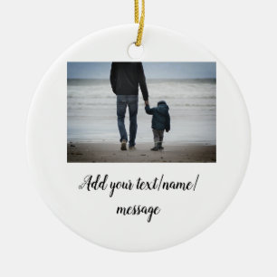 father's day son father dad add photo text dad gif ceramic tree decoration
