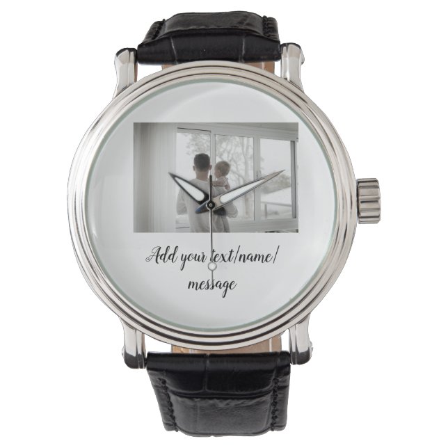 father's day son father dad add photo text dad gif watch (Front)