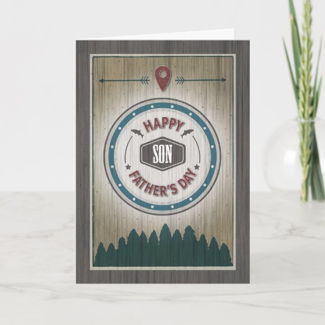 Father's Day Son, Rustic Wilderness Graphics Card (Front)