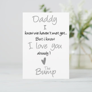 Fathers Day Soon to Be Dad, baby bump Thank You Card