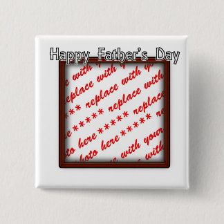 Father's Day Square Brown Photo Frame 15 Cm Square Badge