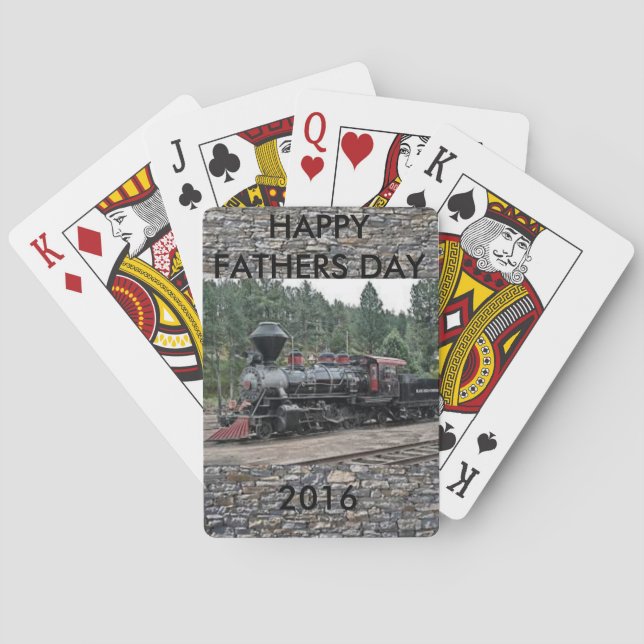 Fathers Day Steam Engine Card Deck (Back)