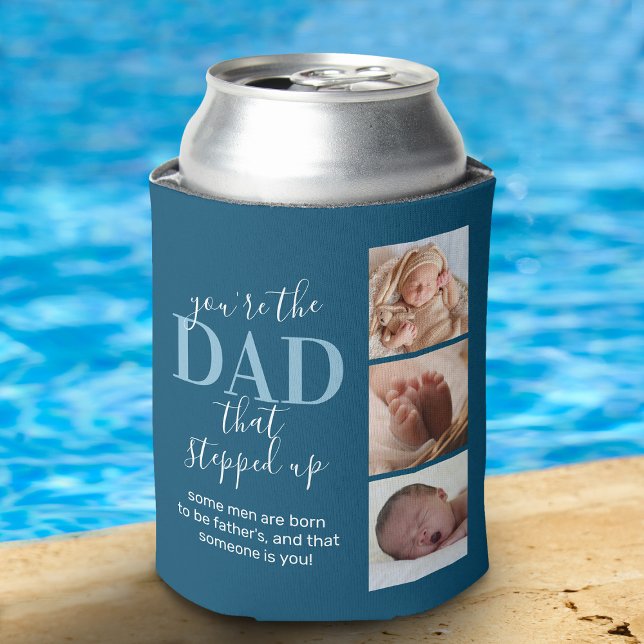 Father's Day Step dad 6 Photo Can Cooler (Creator Uploaded)