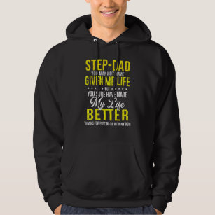 Fathers Day Step Dad Fromt Stepdad For Daughter So Hoodie