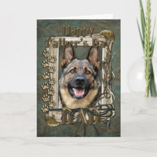 Fathers Day - Stone Paws - German Shepherd Card