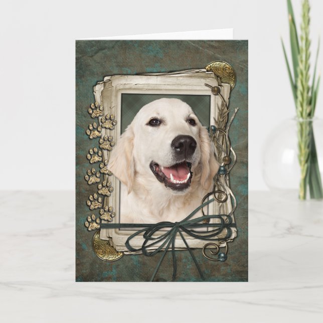 Fathers Day - Stone Paws - Golden Retriever Tebow Card (Front)