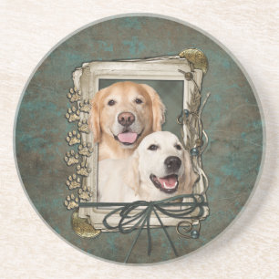 Fathers Day - Stone Paws - Goldens Corona and Tebo Coaster