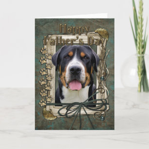 Fathers Day - Stone Paws - Greater Swiss Mountain Card