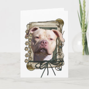 Fathers Day - Stone Paws - Pitbull - Jersey Girl Card