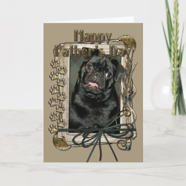 Fathers Day - Stone Paws - Pug - Ruffy Card (Front)