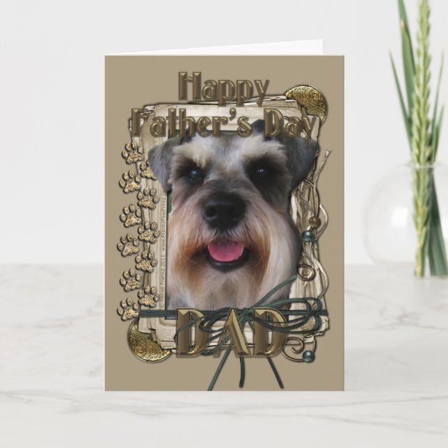 Fathers Day - Stone Paws - Schnauzer Card (Front)
