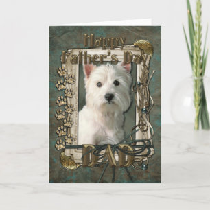 Fathers Day - Stone Paws - West Highland Terrier Card