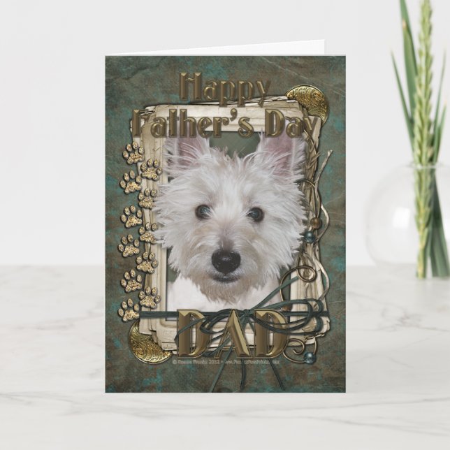 Fathers Day - Stone Paws - West Highland Terrier Card (Front)