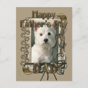 Fathers Day - Stone Paws - West Highland Terrier Postcard