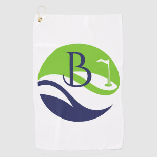 Fathers Day Stylish Golf Fairway Monogram Golf  Towel
