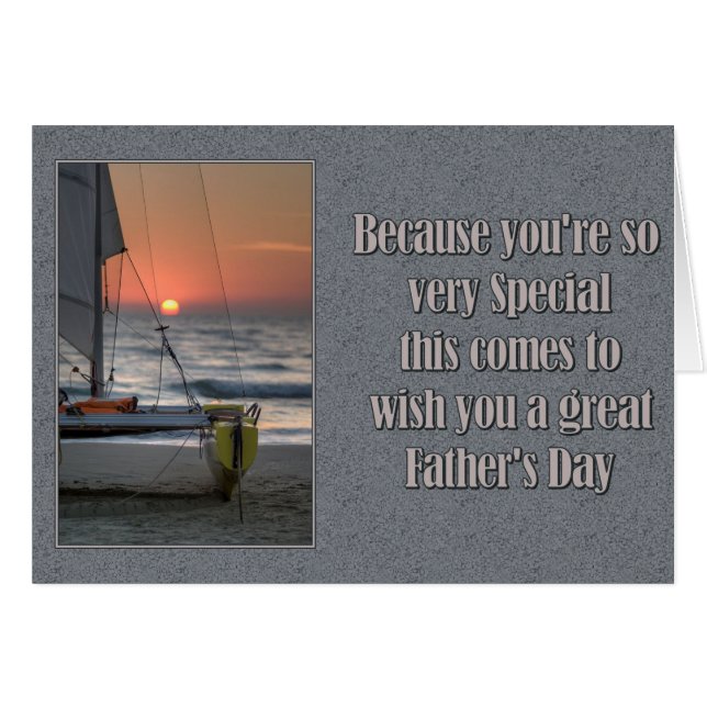 Father's Day Sunset Sailboat (Front Horizontal)