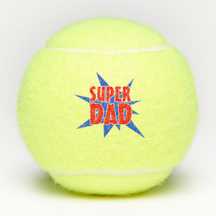 Father's Day Super Dad T-Shirt Tennis Balls